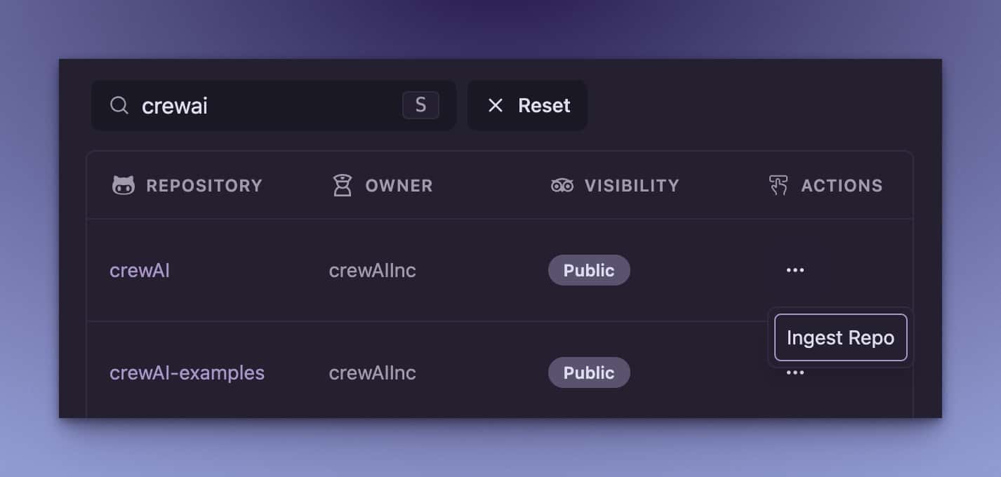 Ingest Repo Action